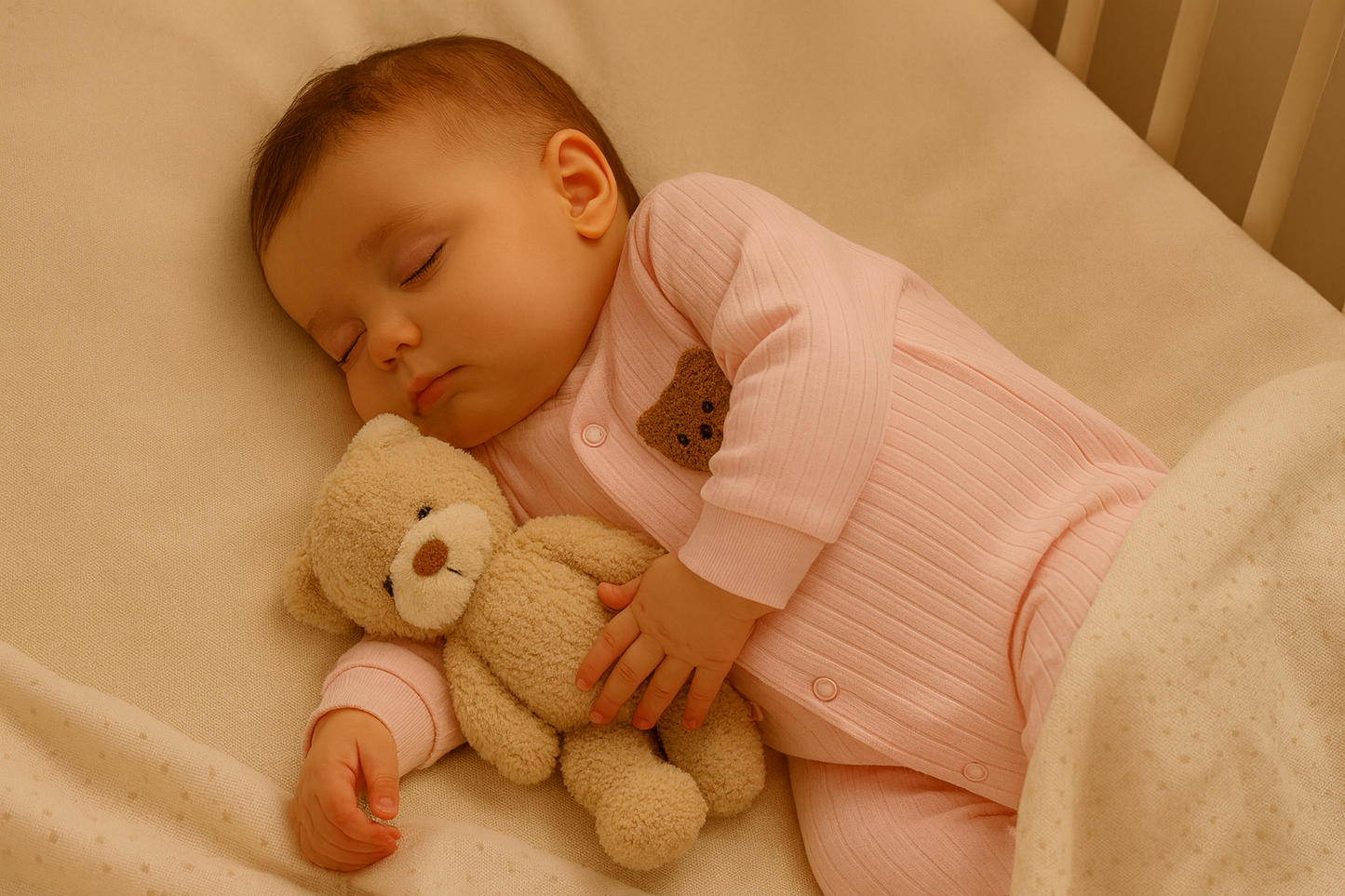 Pyjama bébé coton côtelé – manches longues, doux & respirant | Atelier Bébé