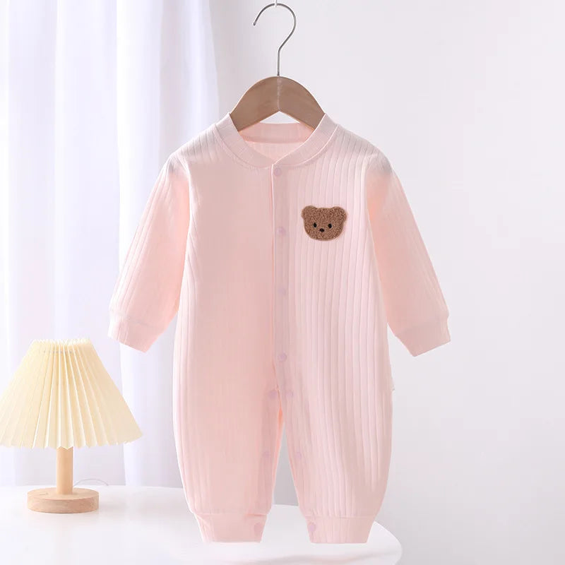 Pyjama bébé coton côtelé – manches longues, doux & respirant | Atelier Bébé