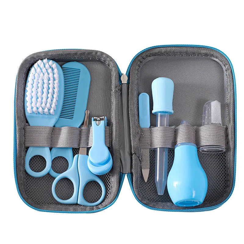 Trousse de toilette bébé bleu/rose – rangement soins & change | Atelier Bébé