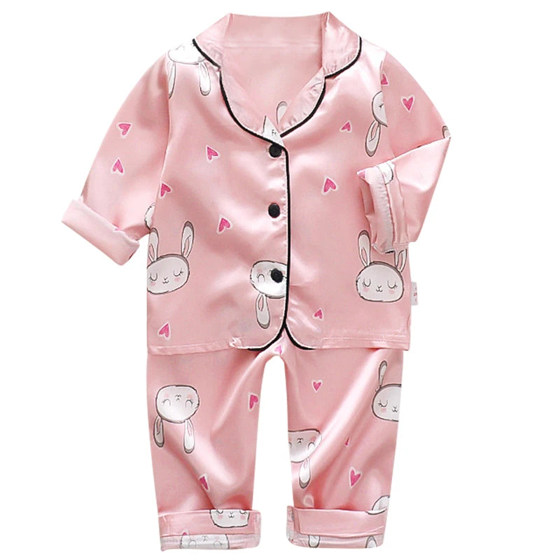 Pyjama bébé satin – ensemble nuit manches longues, 6–48 mois | Atelier Bébé