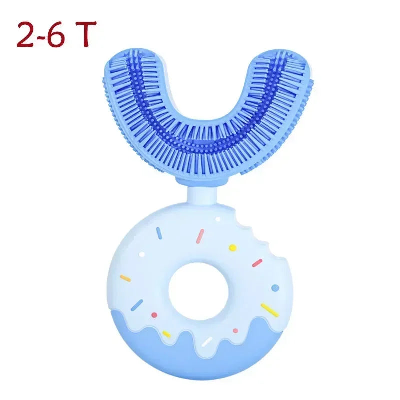 Brosse à dents bébé en U – silicone souple, apprentissage 360°, 1–5 ans | Atelier Bébé