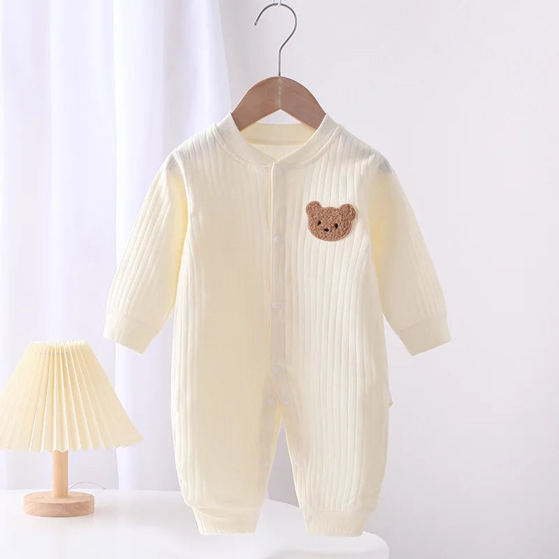 Pyjama bébé coton côtelé – manches longues, doux & respirant | Atelier Bébé