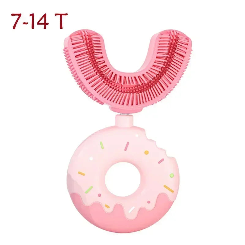Brosse à dents bébé en U – silicone souple, apprentissage 360°, 1–5 ans | Atelier Bébé