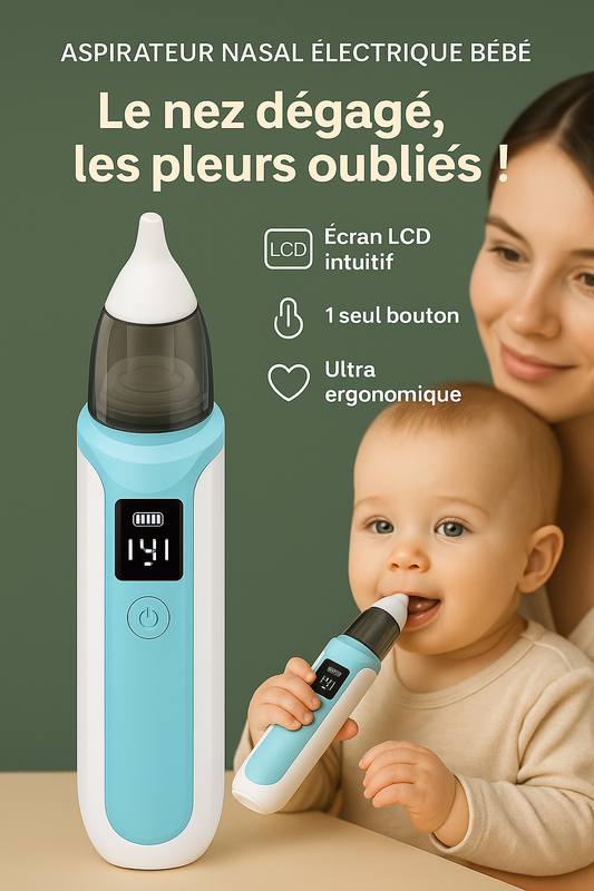Nettoyeur de nez bébé – mouche-bébé électrique, hygiénique & lavable | Atelier Bébé