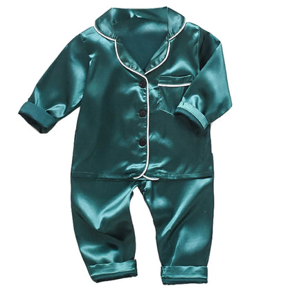 Pyjama bébé satin – ensemble nuit manches longues, 6–48 mois | Atelier Bébé