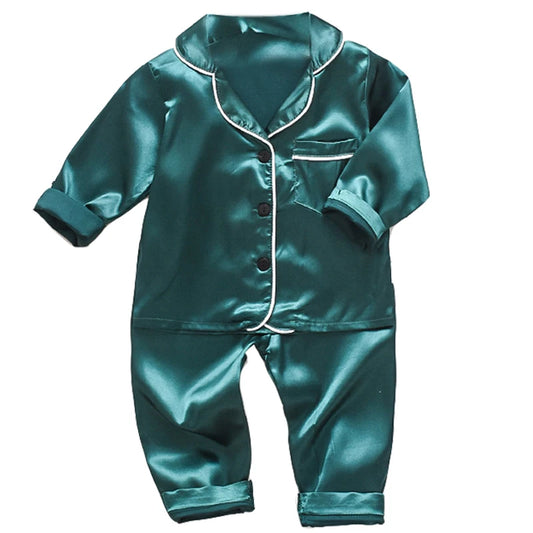 Pyjama bébé satin – ensemble nuit manches longues, 6–48 mois | Atelier Bébé