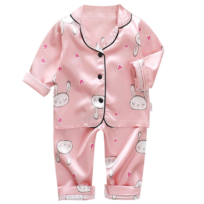 Pyjama bébé satin – ensemble nuit manches longues, 6–48 mois | Atelier Bébé