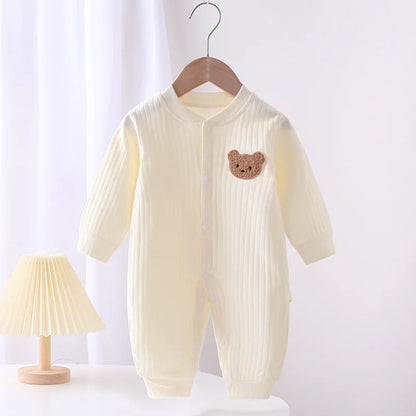 Pyjama bébé coton côtelé – manches longues, doux & respirant | Atelier Bébé