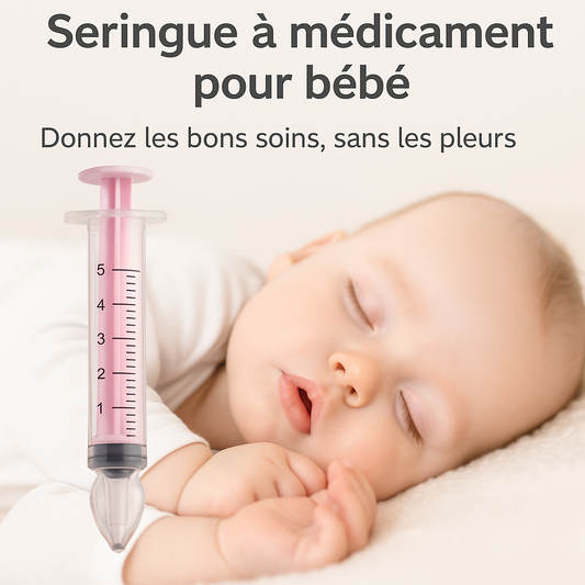 Seringues médicaments bébé – lot de 2, graduations fines 5 ml | Atelier Bébé