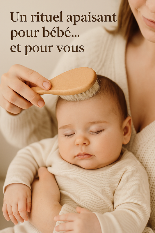 Kit brosse bébé & peigne – bois naturel, dès la naissance | Atelier Bébé